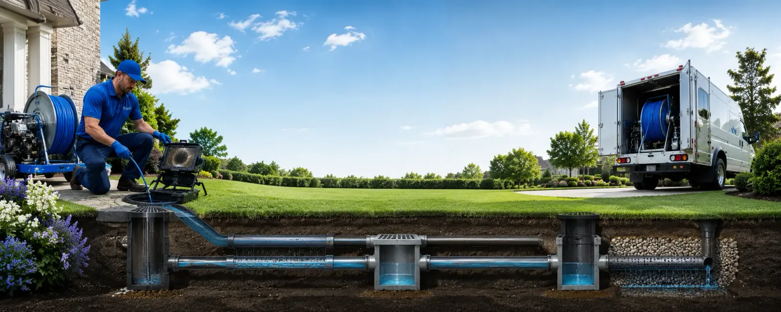 Outdoor drain cleaning information for O Neals, CA